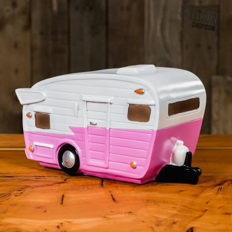 Home Is Where You Tow It Caravan Led Lamp (Pink)