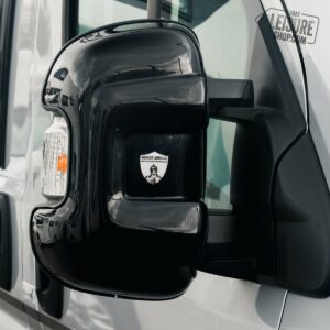 Mirror Guards Short Arm Fiat Ducato Panel Van Black 1