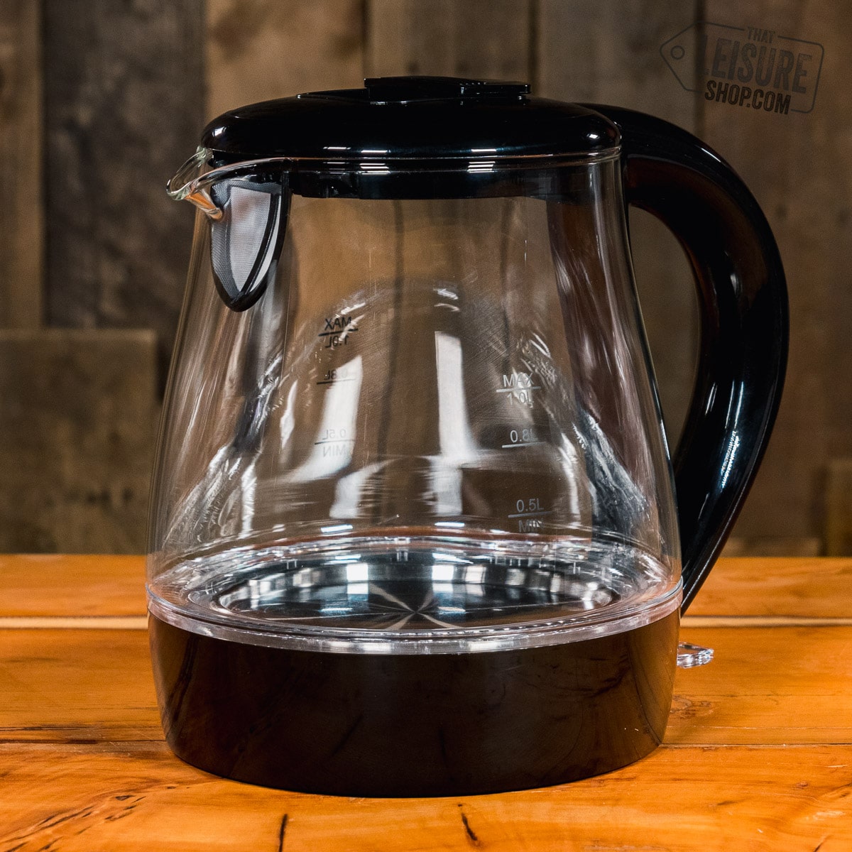 Glass light hot sale up kettle