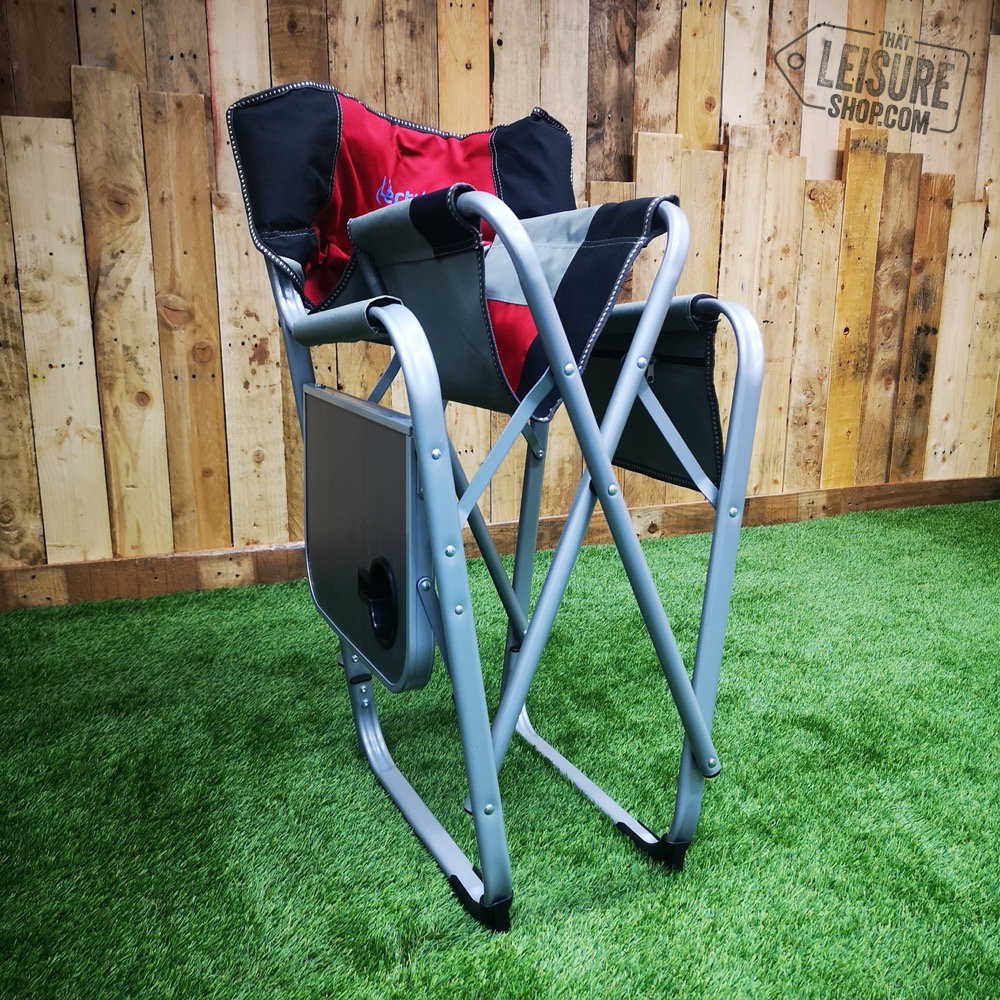 Coleman outpost breeze portable folding deck sales chair with side table